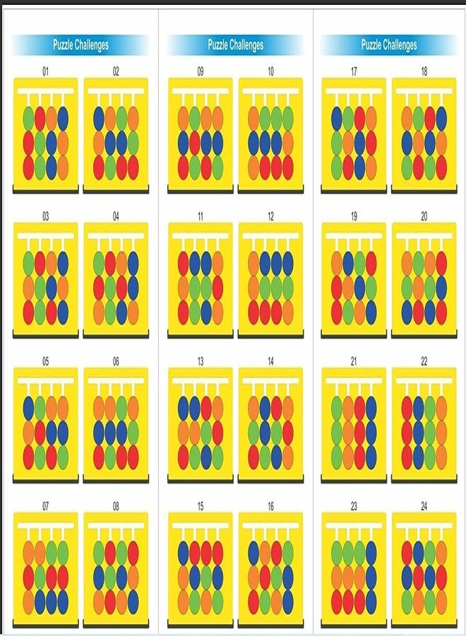 Samip Montessori Slide Puzzles - Brain Game for Kids - 3-5 Year Olds - Educational Montessori Design - Multicolour - Image 4
